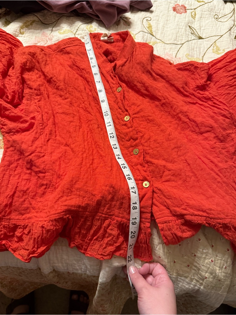 World of Crow The Scarlet Frill Top XL - Picture 11 of 11
